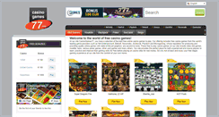 Desktop Screenshot of casinogames77.com